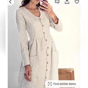 100% linen house dress